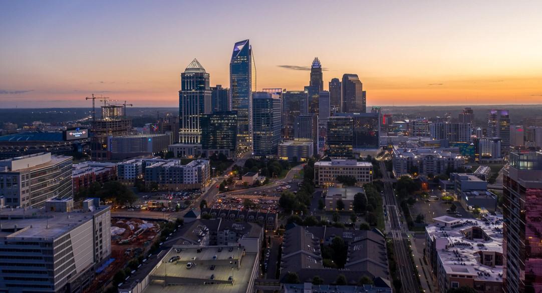 A picture of the Charlotte skyline